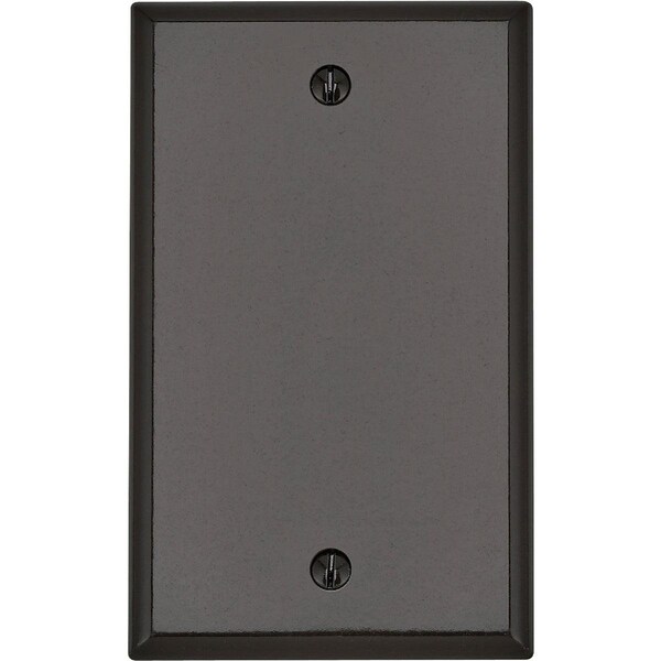Leviton 1-Gang Standard Thermoset Blank Wall Plate, Brown 001-85014 - main